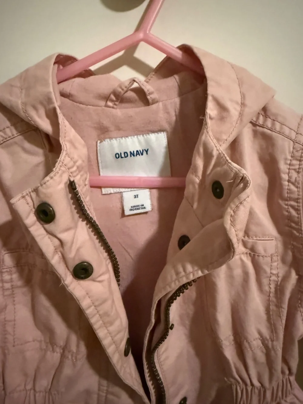 Old navy girls 3T light pink coat with lining